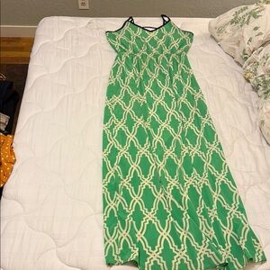 Green Patterned Women's Dress
